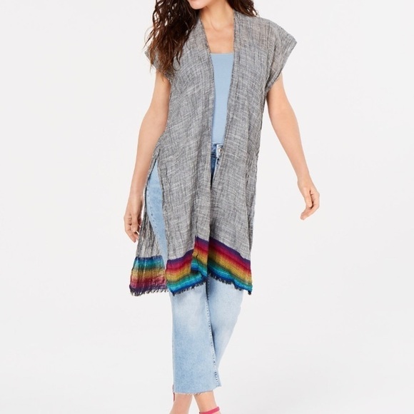 Steve Madden Boho Chic Sleeveless Vest Cardigan — NWT, Perfect for Layering! - Picture 6 of 9
